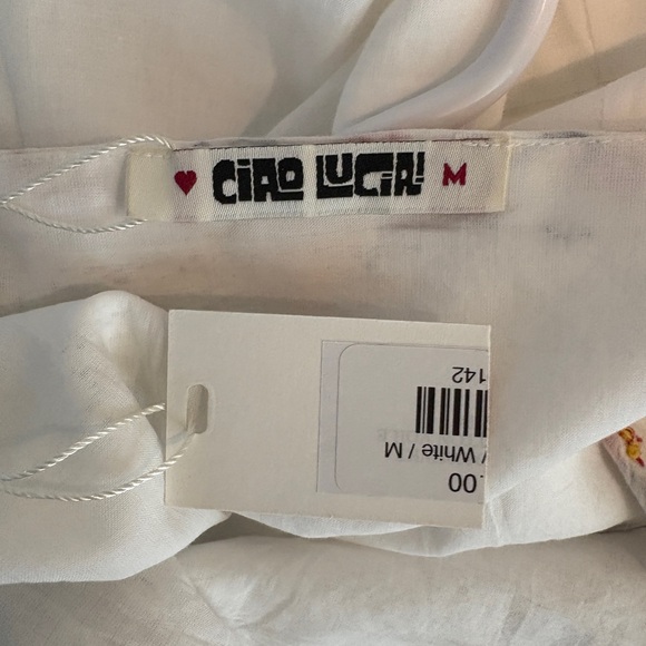 Ciao Lucia White Kang Midi Dress with Embroidery - Picture 8 of 10